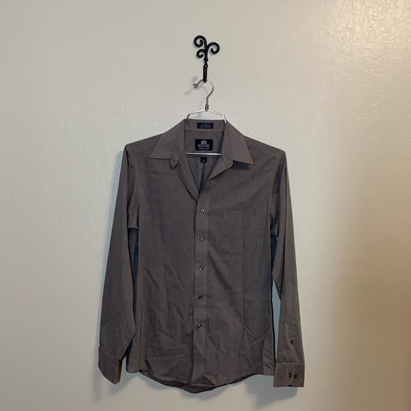 Stafford Wrinkle Free Men’s Button Down 15.5  36/37, Gray - Picture 1 of 12